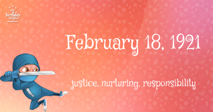February 18, 1921 Birthday Ninja