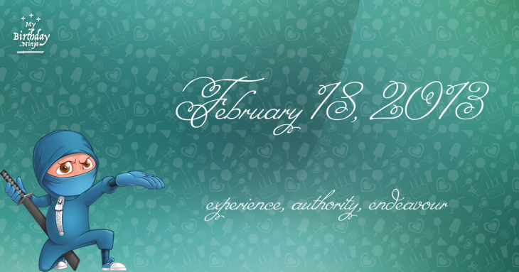 February 18, 2013 Birthday Ninja
