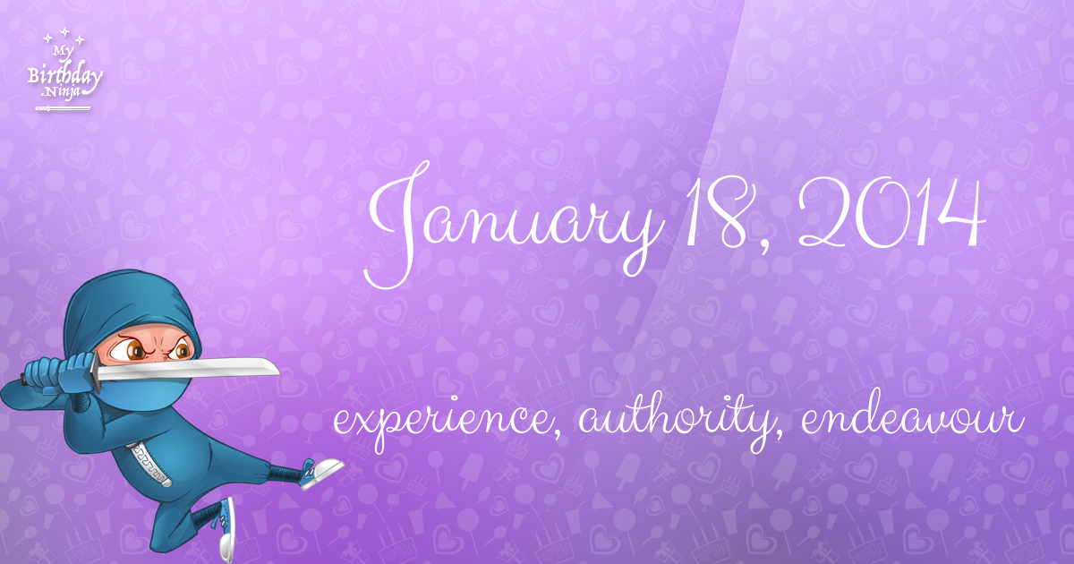 January 18, 2014 Birthday Ninja Poster