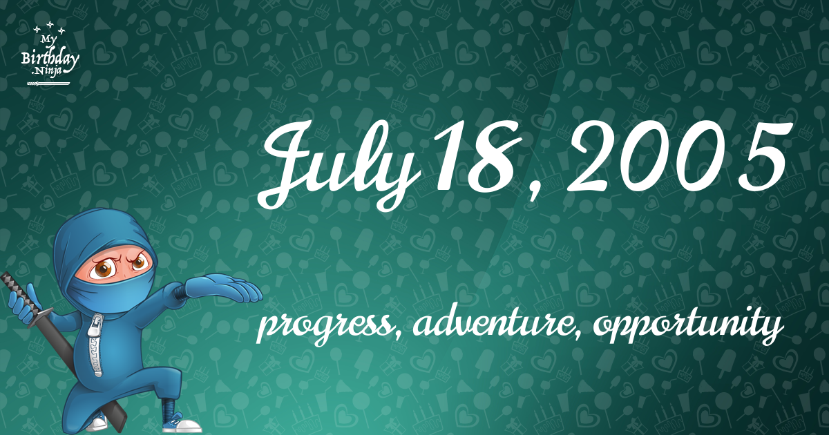 July 18, 2005 Birthday Ninja Poster