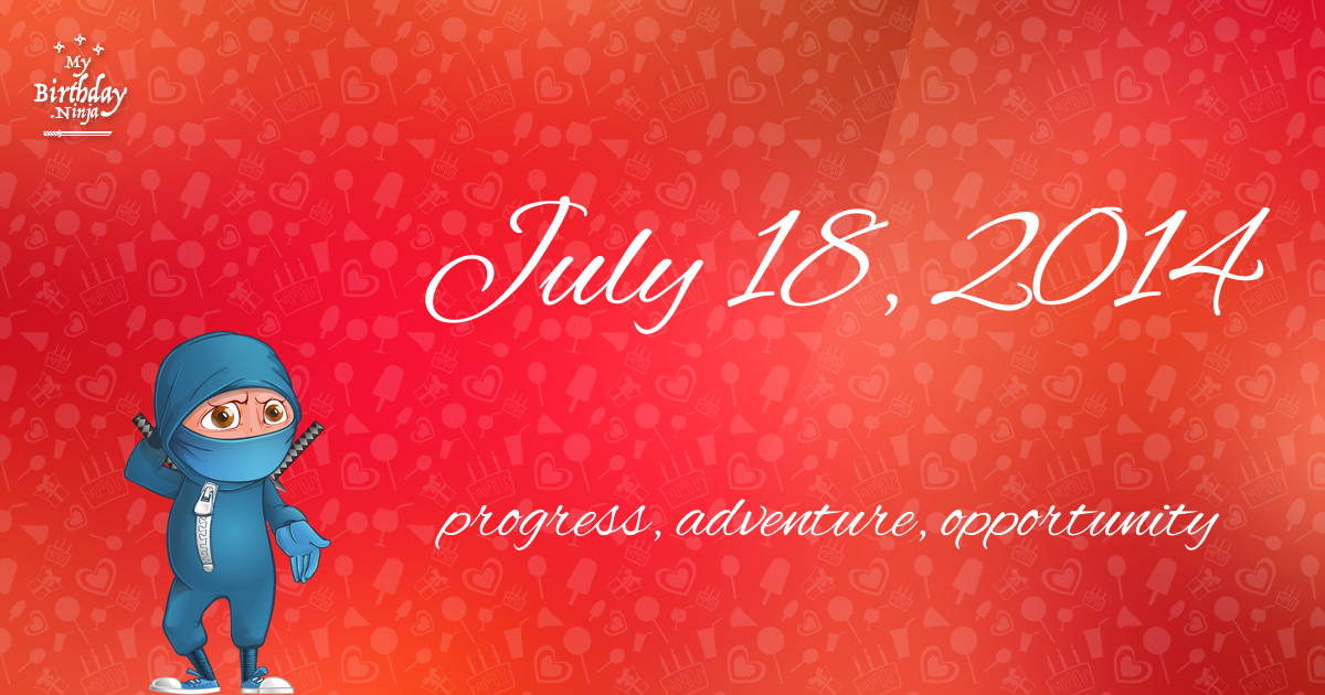 July 18, 2014 Birthday Ninja Poster