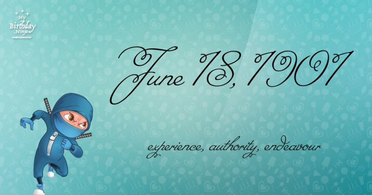 June 18, 1901 Birthday Ninja