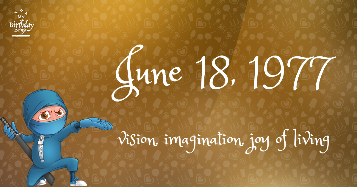 June 18, 1977 Birthday Ninja Poster