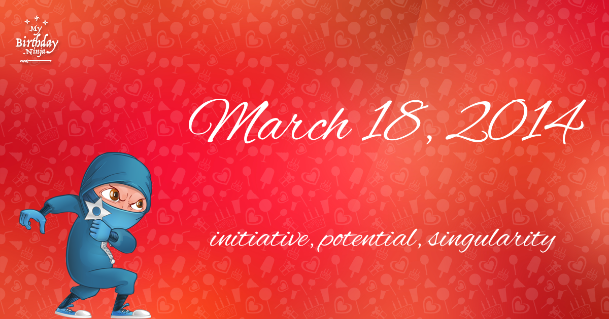 March 18, 2014 Birthday Ninja Poster