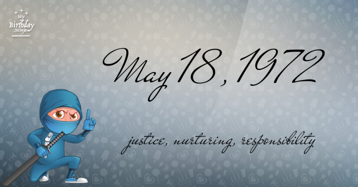 May 18, 1972 Birthday Ninja