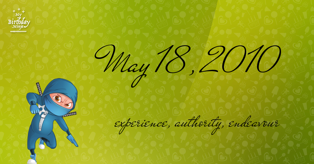 May 18, 2010 Birthday Ninja Poster