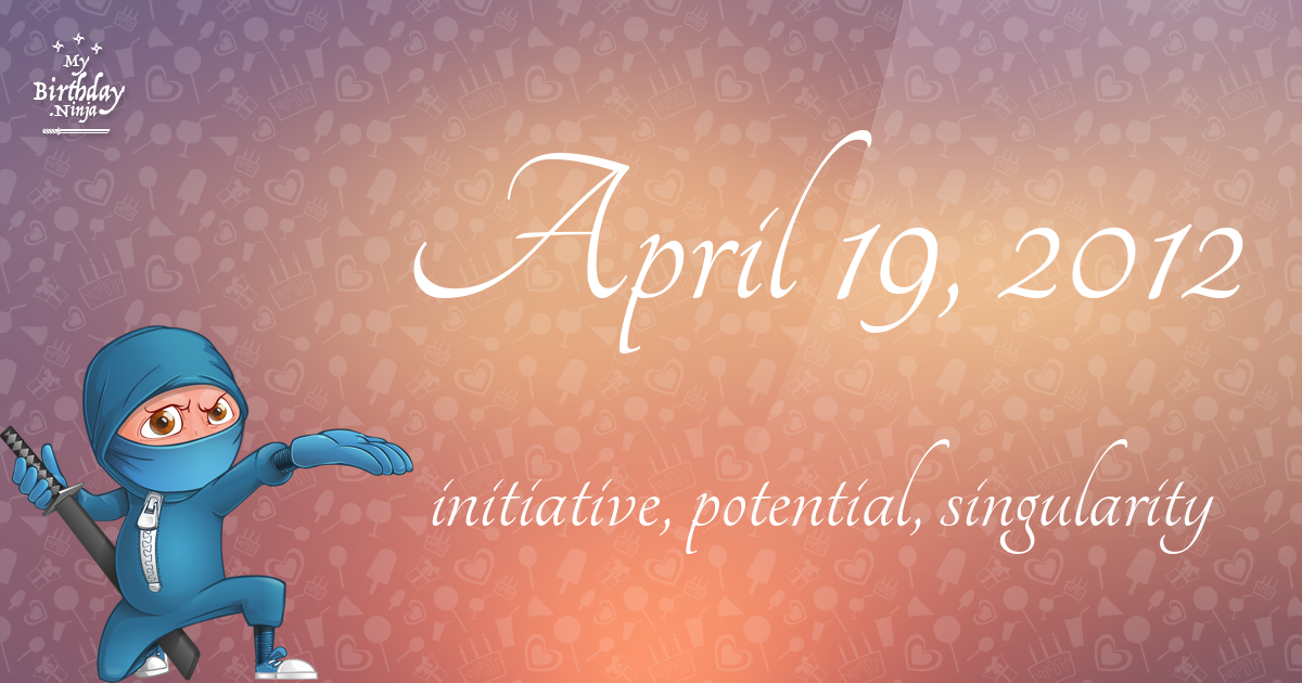 April 19, 2012 Birthday Ninja Poster