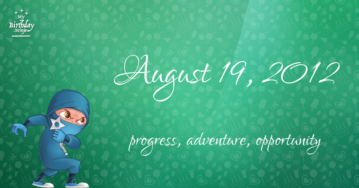 August 19, 2012 Birthday Ninja Poster