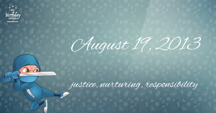 August 19, 2013 Birthday Ninja