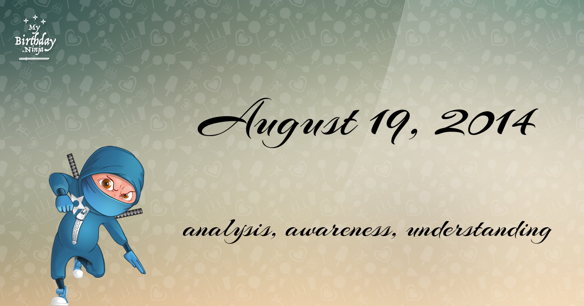 August 19, 2014 Birthday Ninja Poster