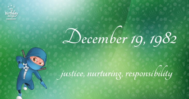 December 19, 1982 Birthday Ninja