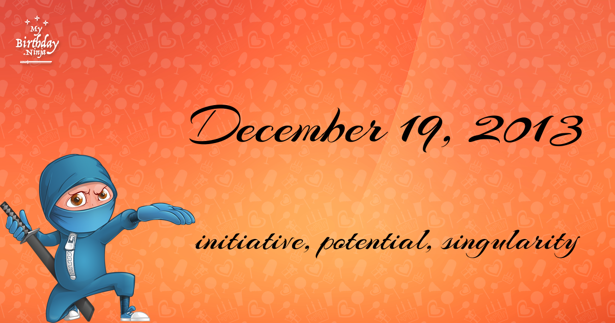 December 19, 2013 Birthday Ninja Poster