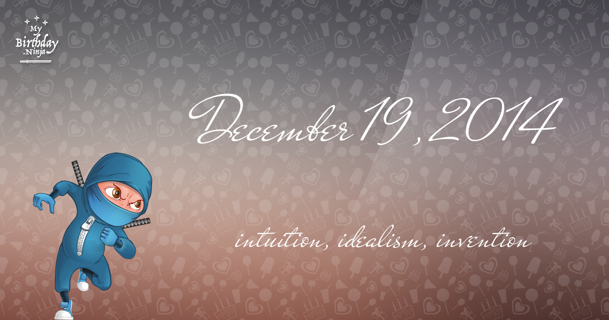 December 19, 2014 Birthday Ninja Poster