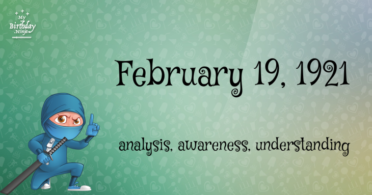 February 19, 1921 Birthday Ninja