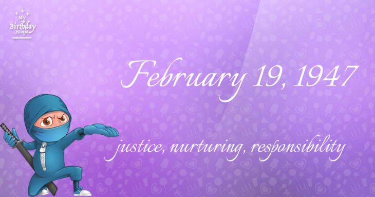 February 19, 1947 Birthday Ninja