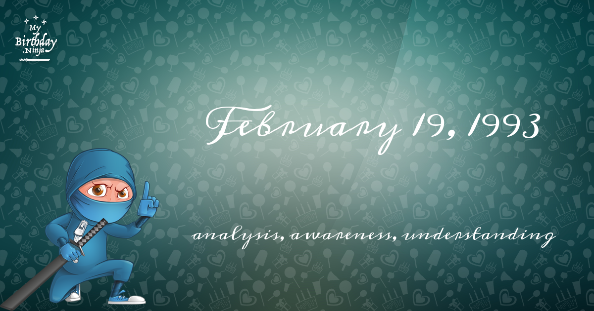 February 19, 1993 Birthday Ninja Poster