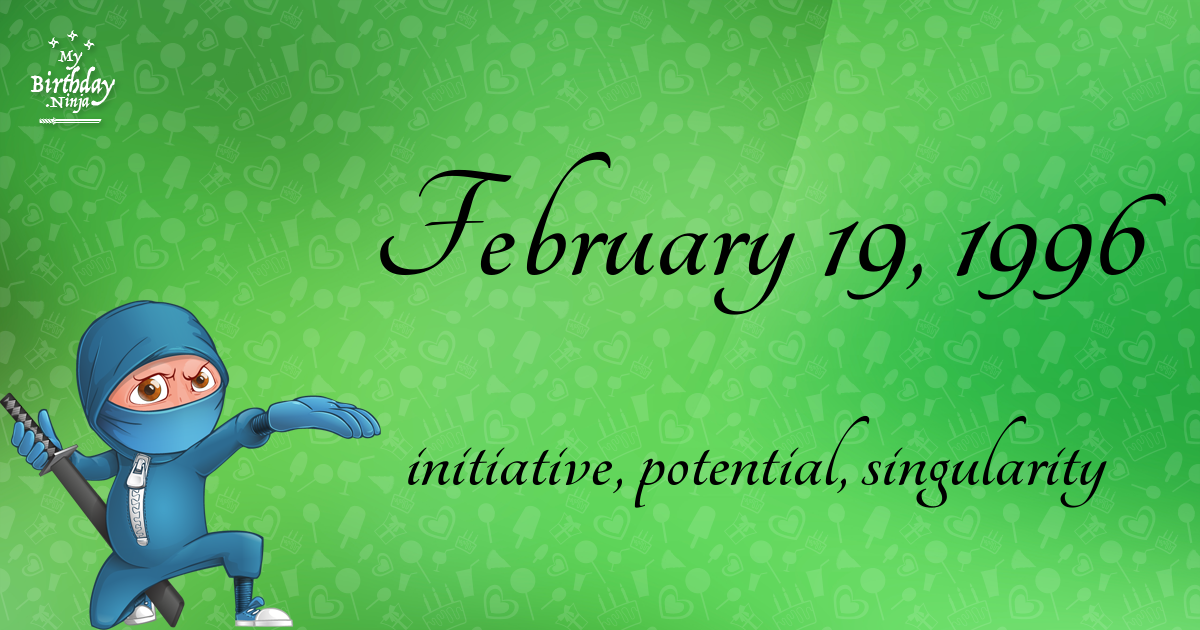 February 19, 1996 Birthday Ninja Poster