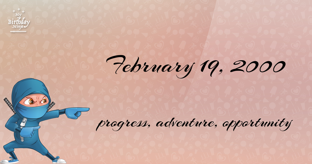 February 19, 2000 Birthday Ninja Poster