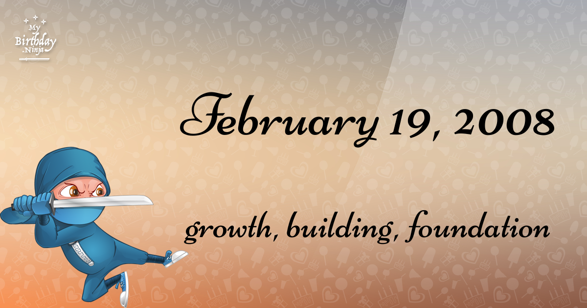 February 19, 2008 Birthday Ninja Poster