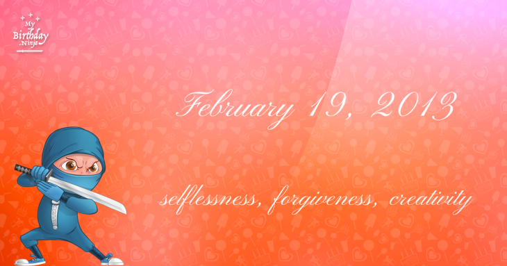 February 19, 2013 Birthday Ninja