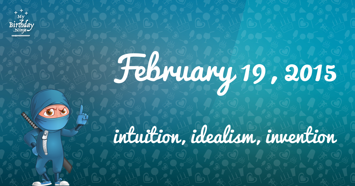 February 19, 2015 Birthday Ninja Poster