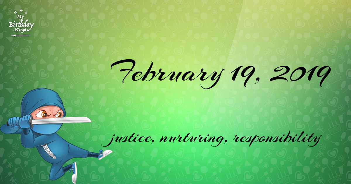 February 19, 2019 Birthday Ninja Poster