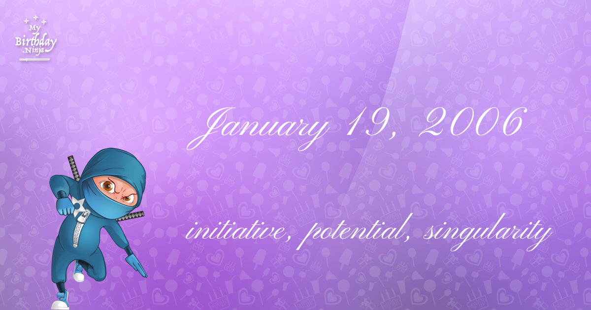 January 19, 2006 Birthday Ninja Poster