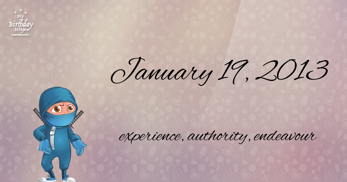 January 19, 2013 Birthday Ninja Poster
