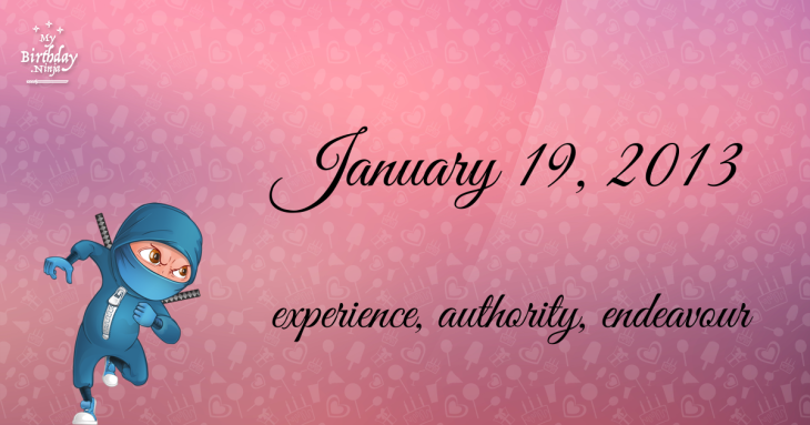 January 19, 2013 Birthday Ninja