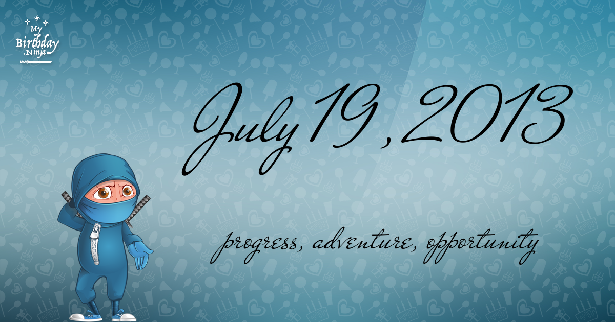 July 19, 2013 Birthday Ninja Poster