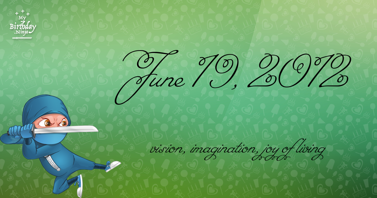 June 19, 2012 Birthday Ninja Poster