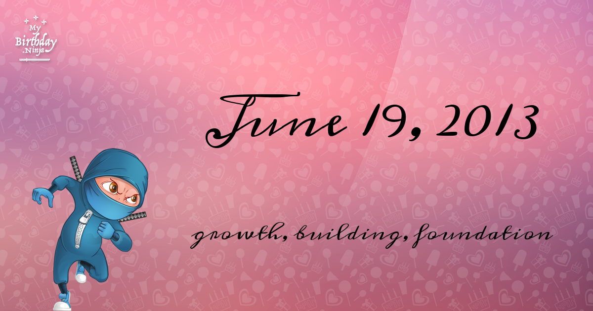 June 19, 2013 Birthday Ninja Poster