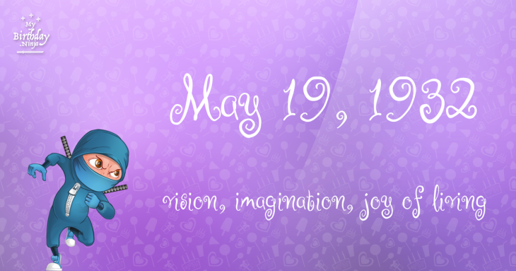 May 19, 1932 Birthday Ninja