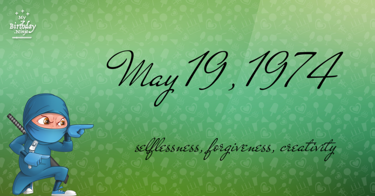 May 19, 1974 Birthday Ninja