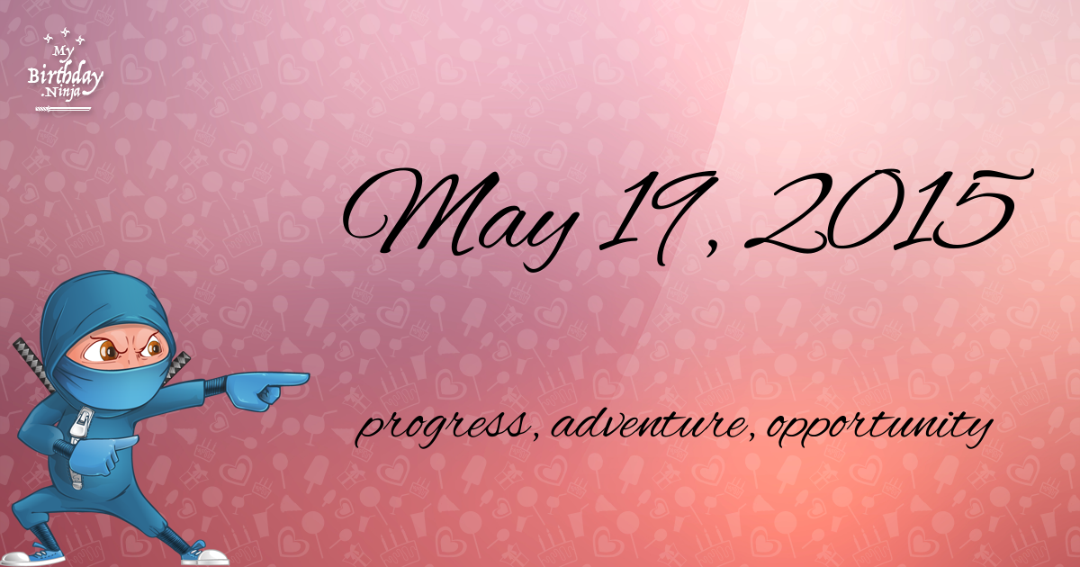 May 19, 2015 Birthday Ninja Poster