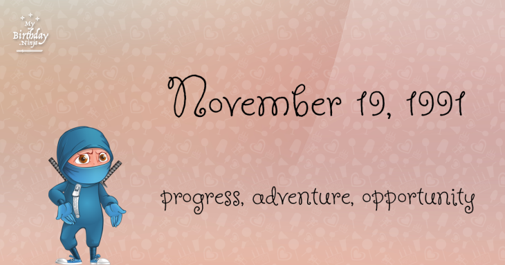 November 19, 1991 Birthday Ninja