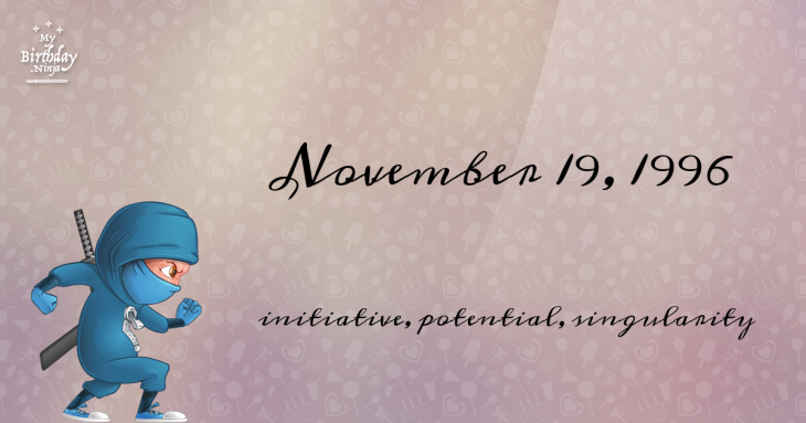 November 19, 1996 Birthday Ninja