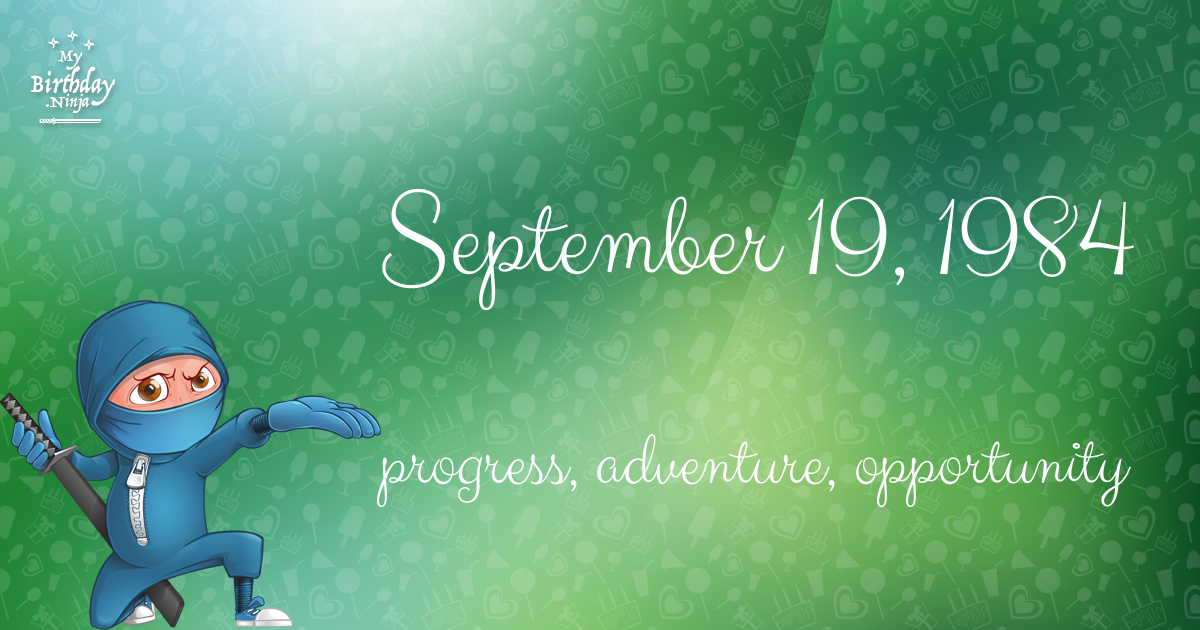 September 19, 1984 Birthday Ninja Poster