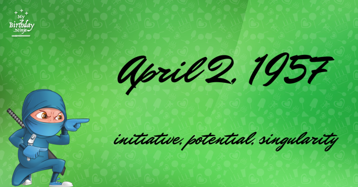 April 2, 1957 Birthday Ninja