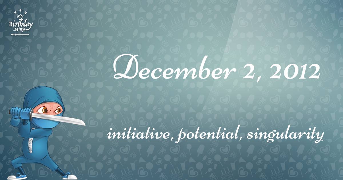 December 2, 2012 Birthday Ninja Poster