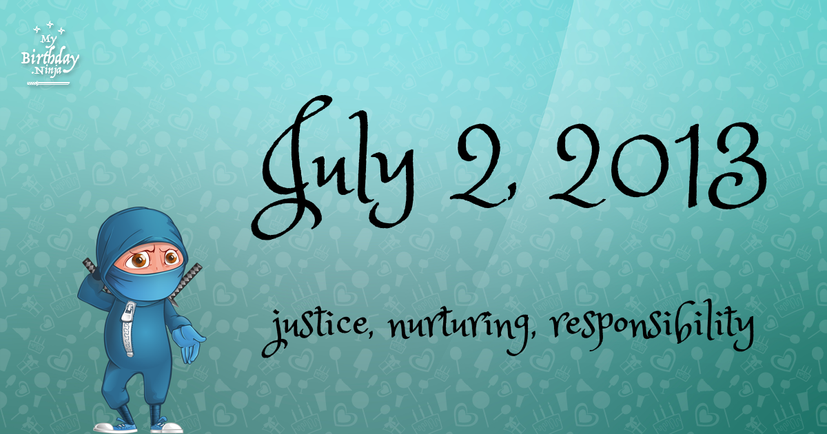 July 2, 2013 Birthday Ninja Poster