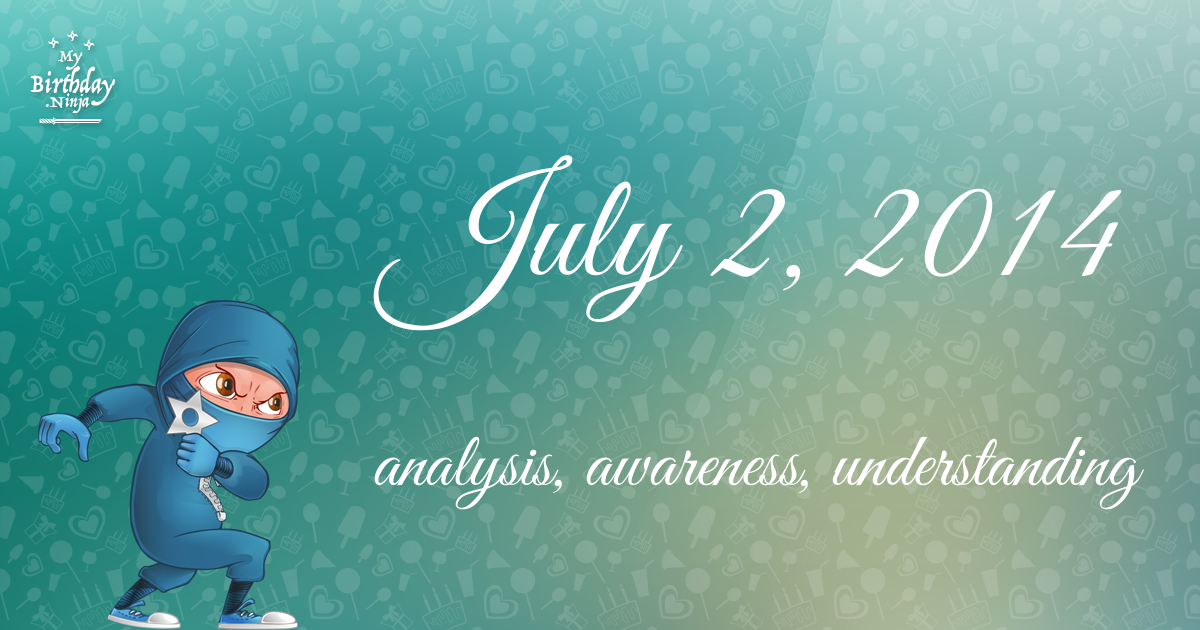 July 2, 2014 Birthday Ninja Poster