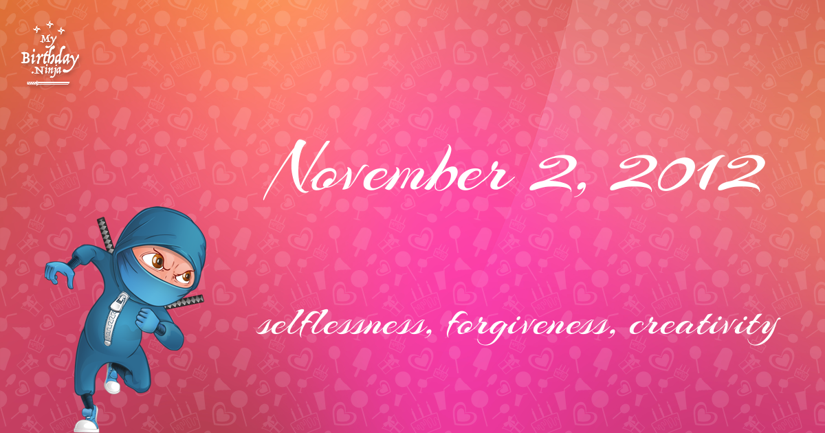 November 2, 2012 Birthday Ninja Poster