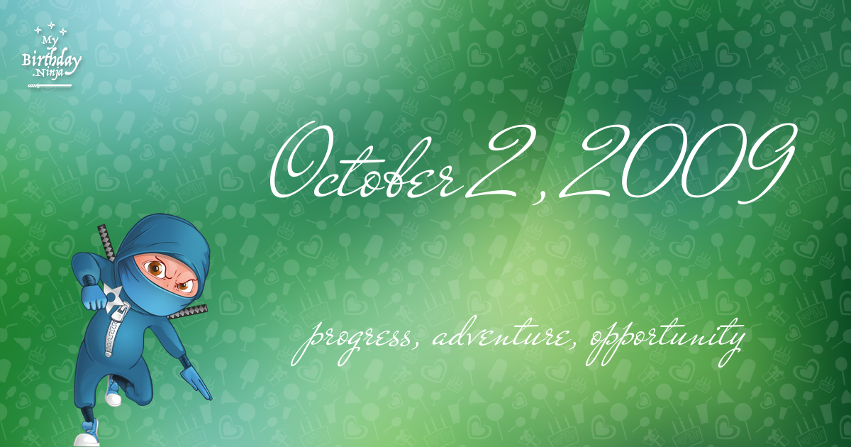 October 2, 2009 Birthday Ninja Poster