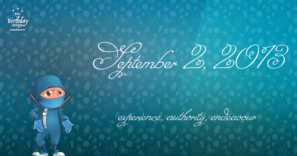 September 2, 2013 Birthday Ninja Poster