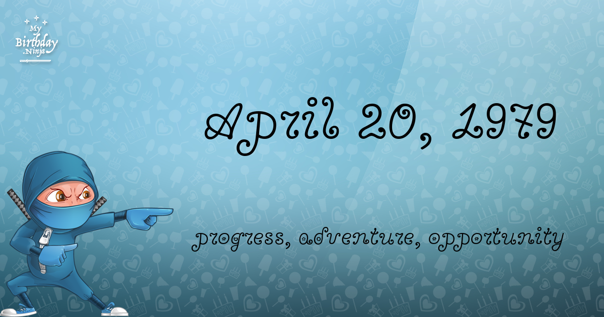 April 20, 1979 Birthday Ninja Poster
