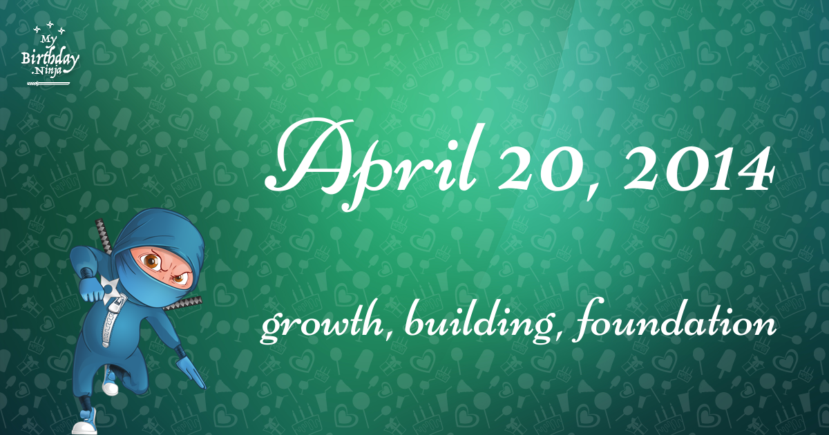 April 20, 2014 Birthday Ninja Poster