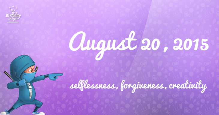 August 20, 2015 Birthday Ninja