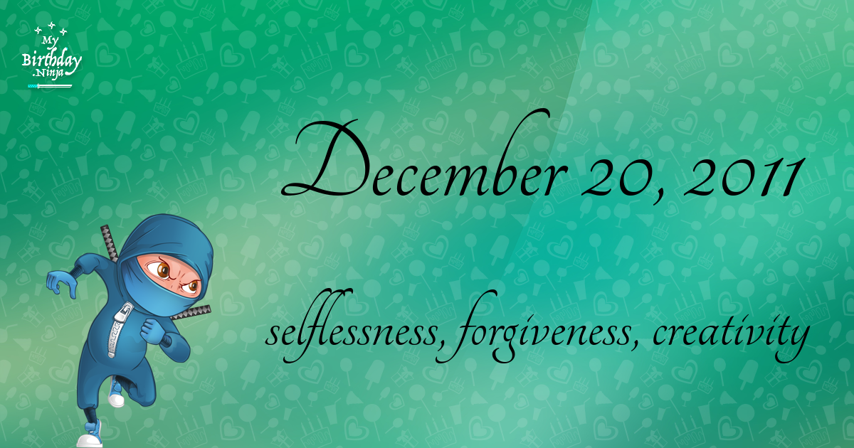 December 20, 2011 Birthday Ninja Poster