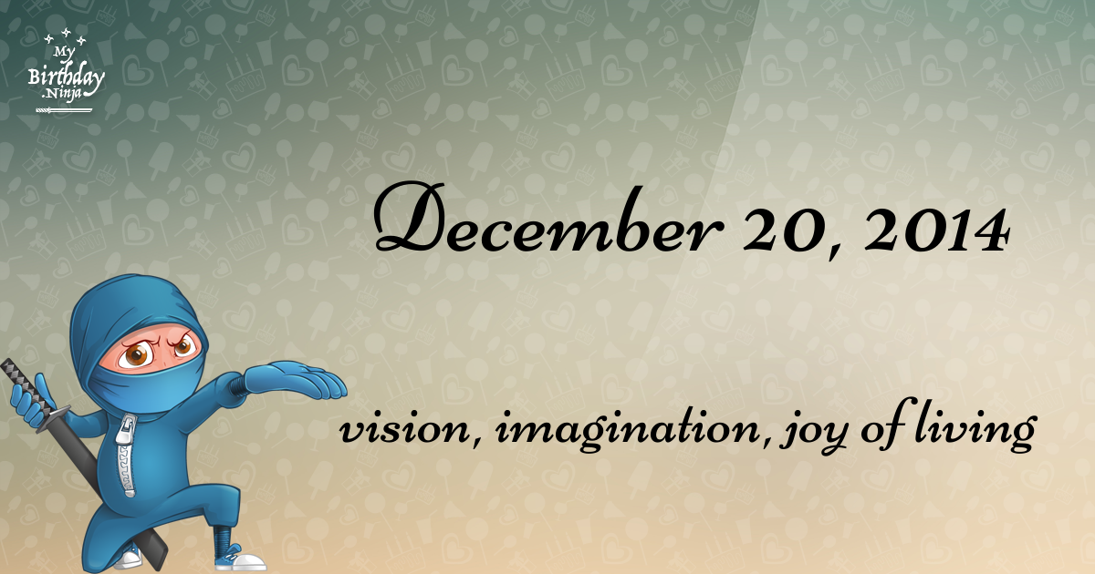 December 20, 2014 Birthday Ninja Poster